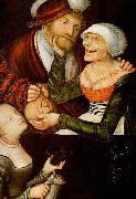 Lucas  Cranach The Procuress Sweden oil painting artist